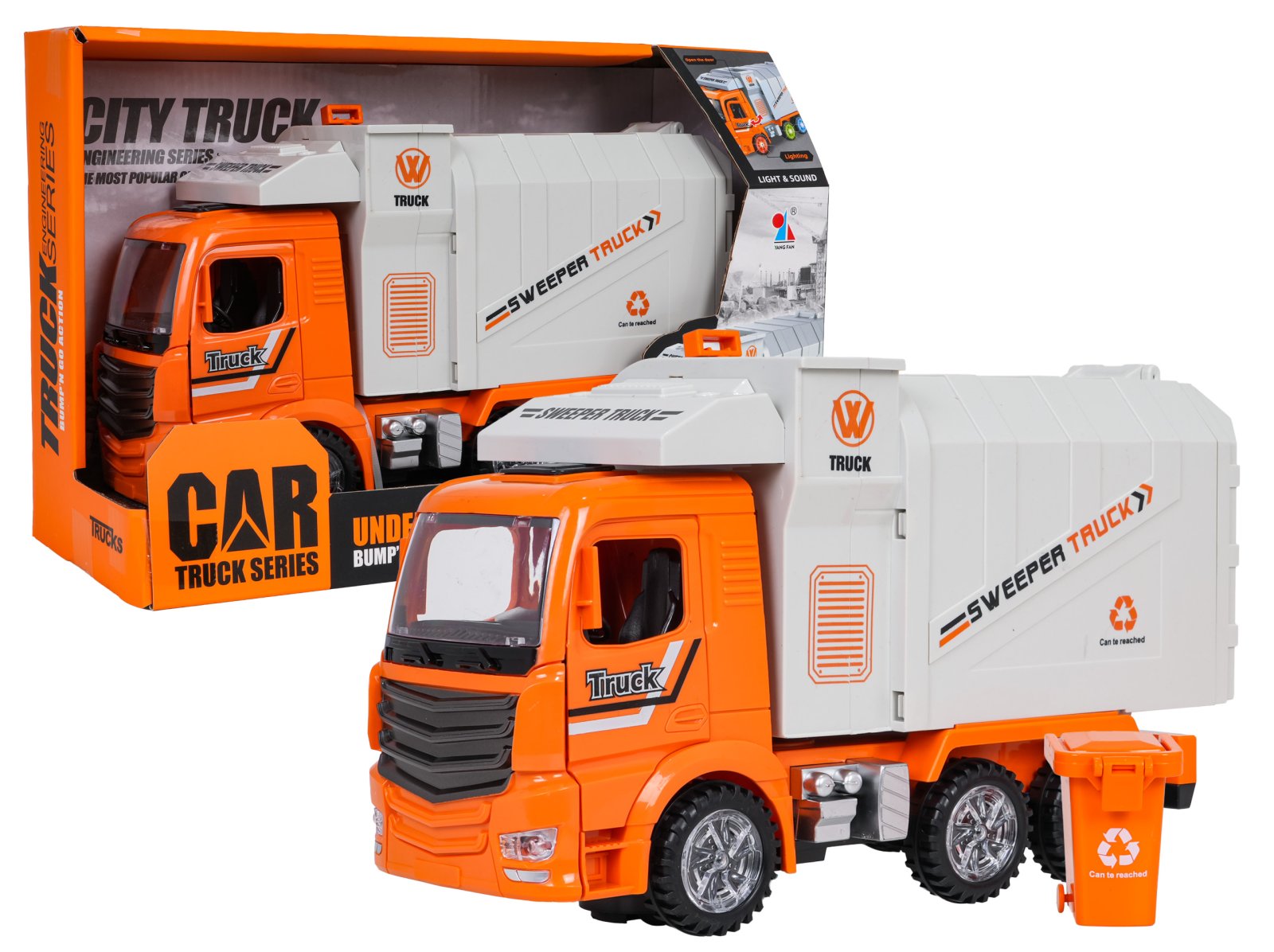Prügiauto valguse ja heliga oranž