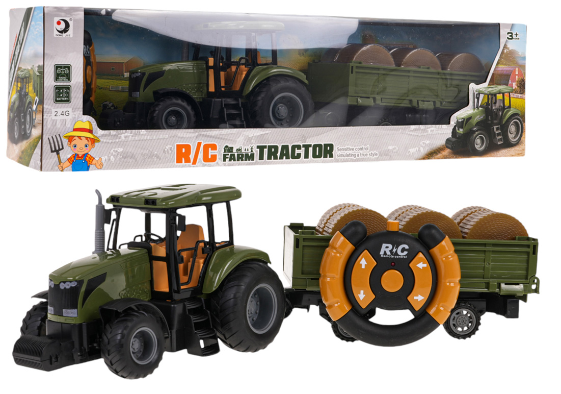 Green R/C Tractor and Trailer