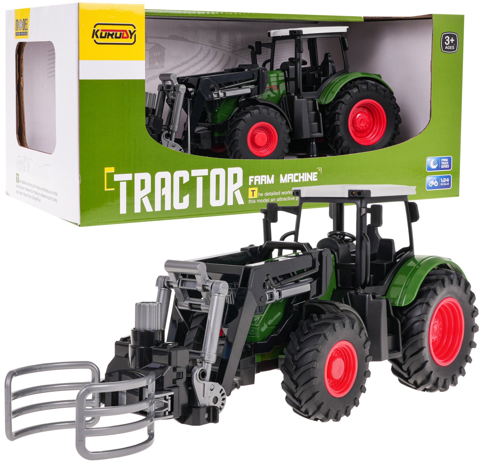 Green Tractor with Grapple