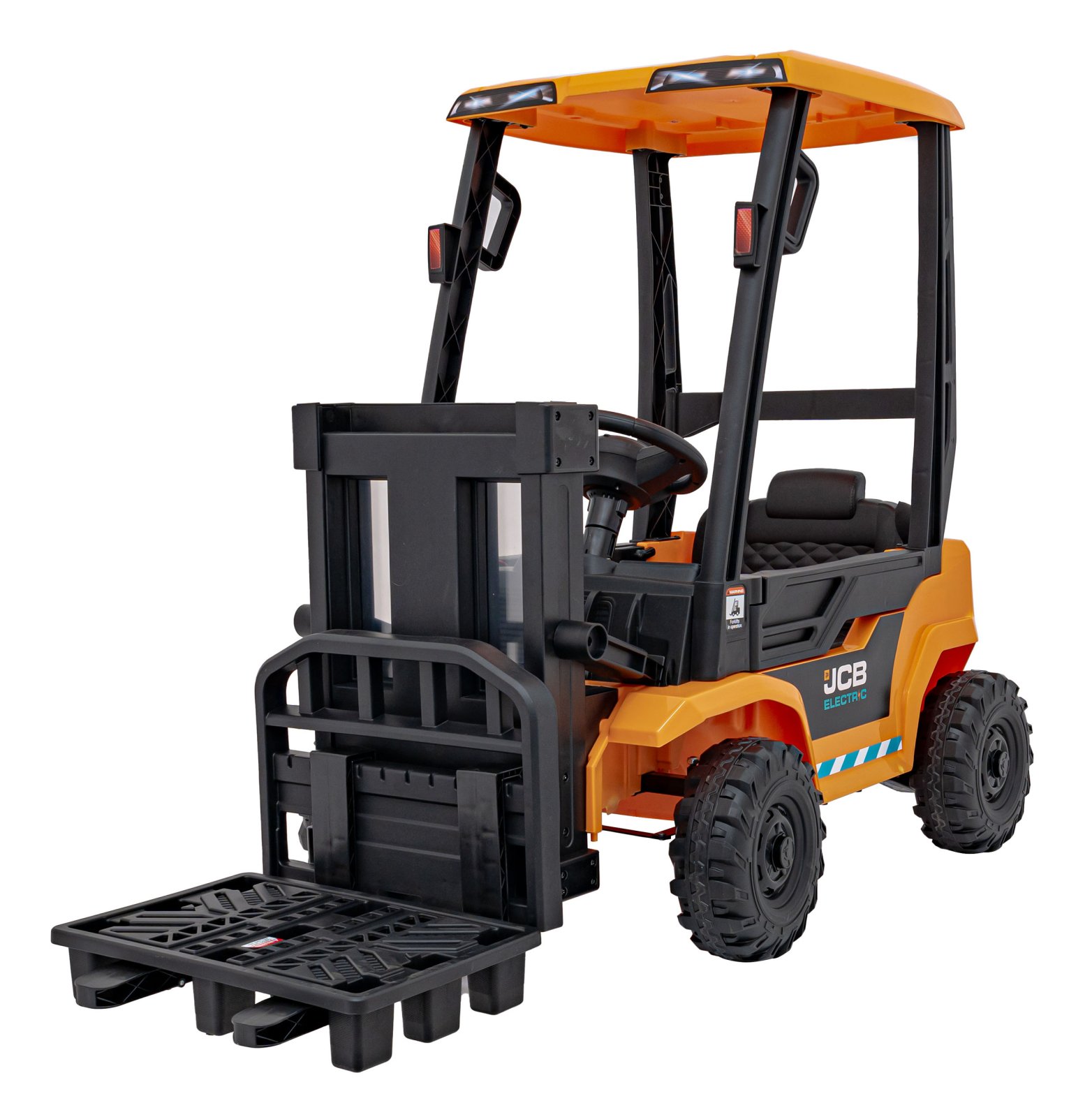 JCB kahveltõstuki sõiduk, kollane