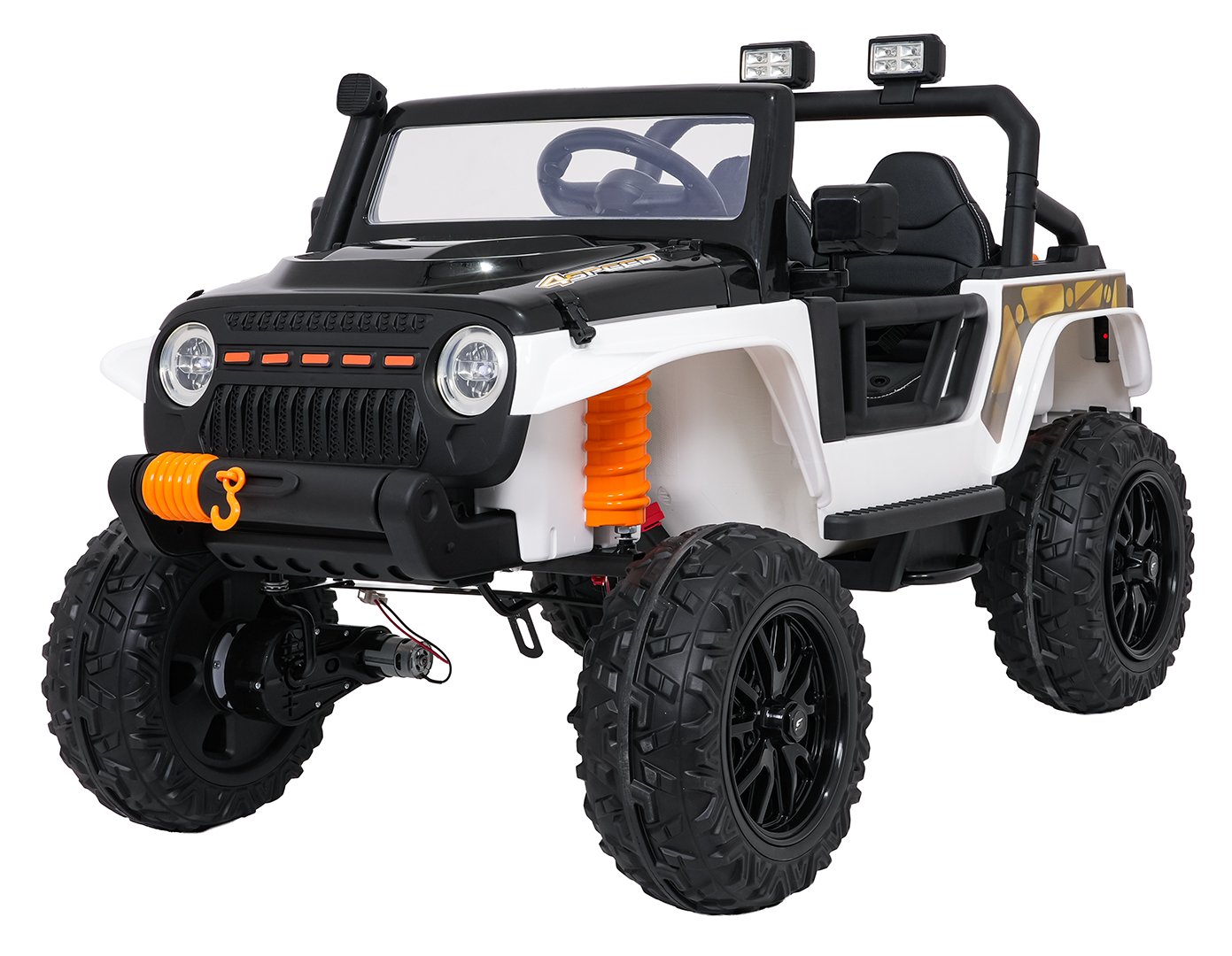 Ajoneuvo Jeep Monster valkoinen