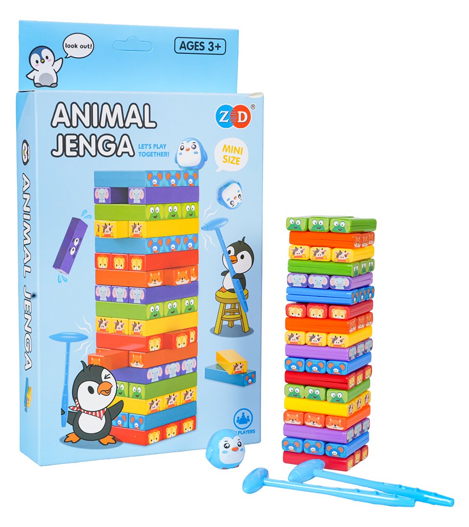 Jenga MINI-versio Pingviini-taitopeli