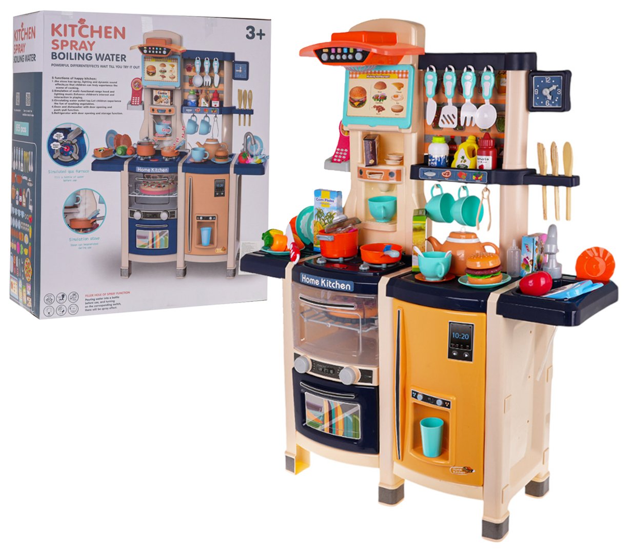 Köök Kitchenette valguse ja heli funktsiooniga 65 tk. sinine