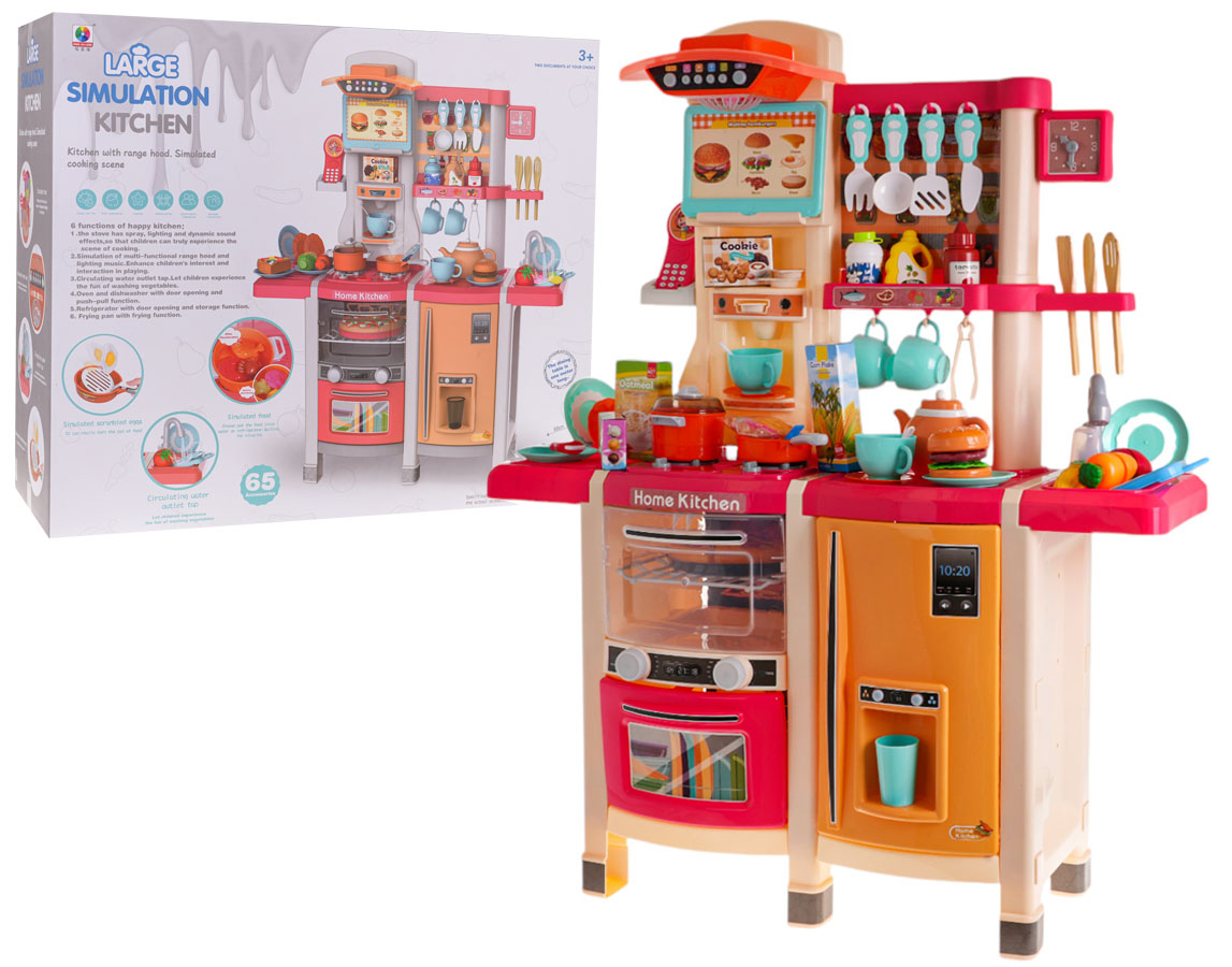 Köök Kitchenette valguse ja heliga 65 tk roosa