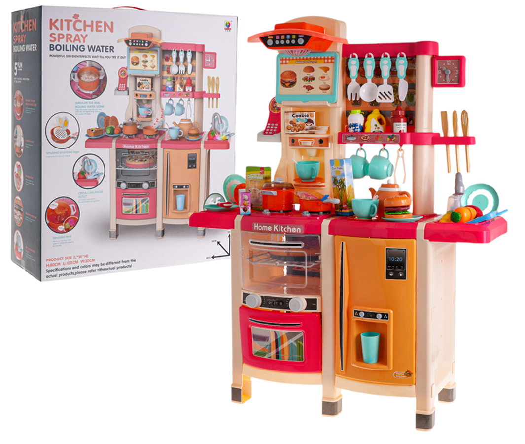 Köök Kitchenette valguse ja heli funktsiooniga 65 tk. punane
