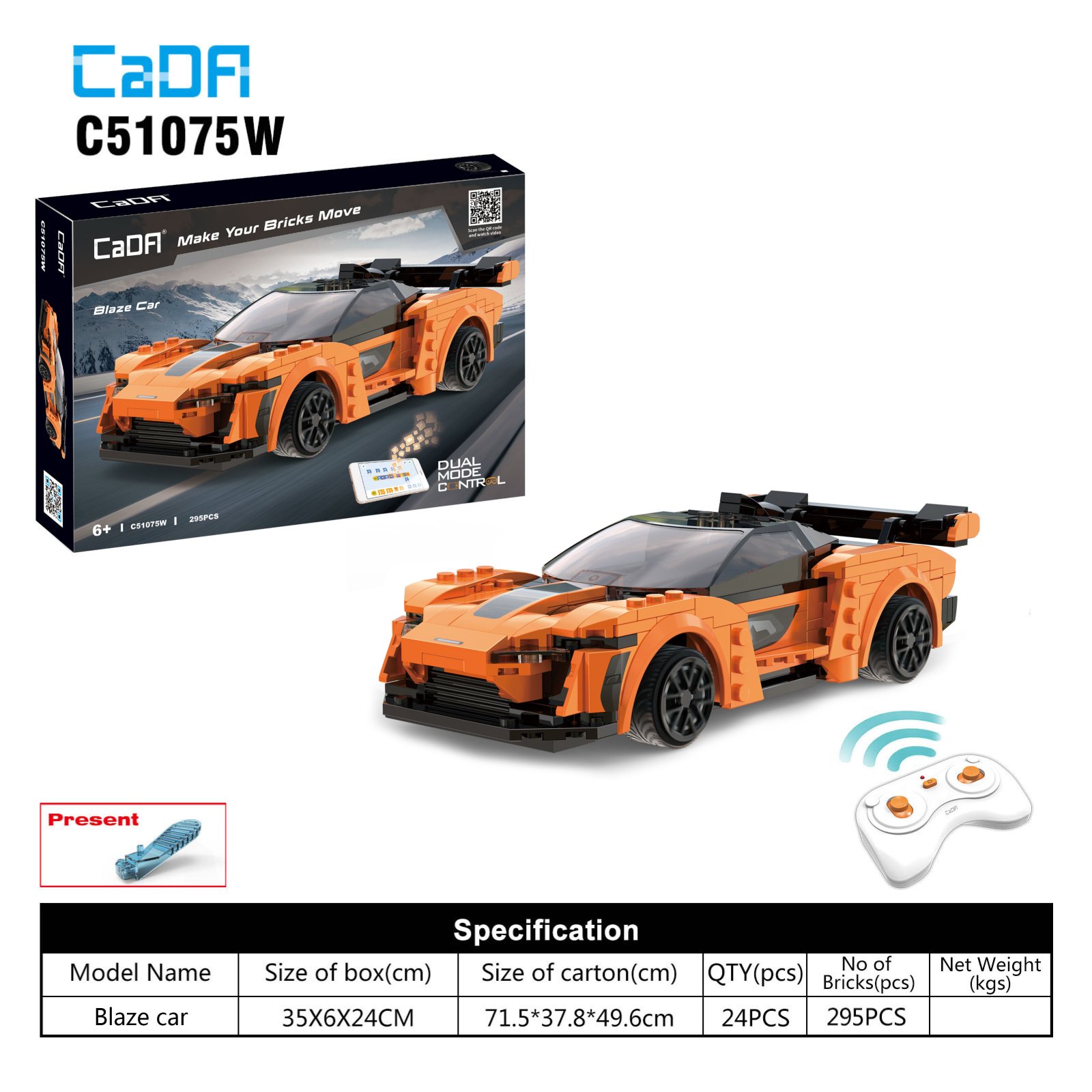 R/C palikat urheiluauto 295 kpl EE