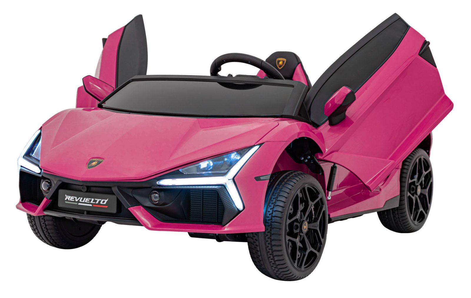 Lamborghini Revuelto XL vaaleanpunainen ajoneuvo