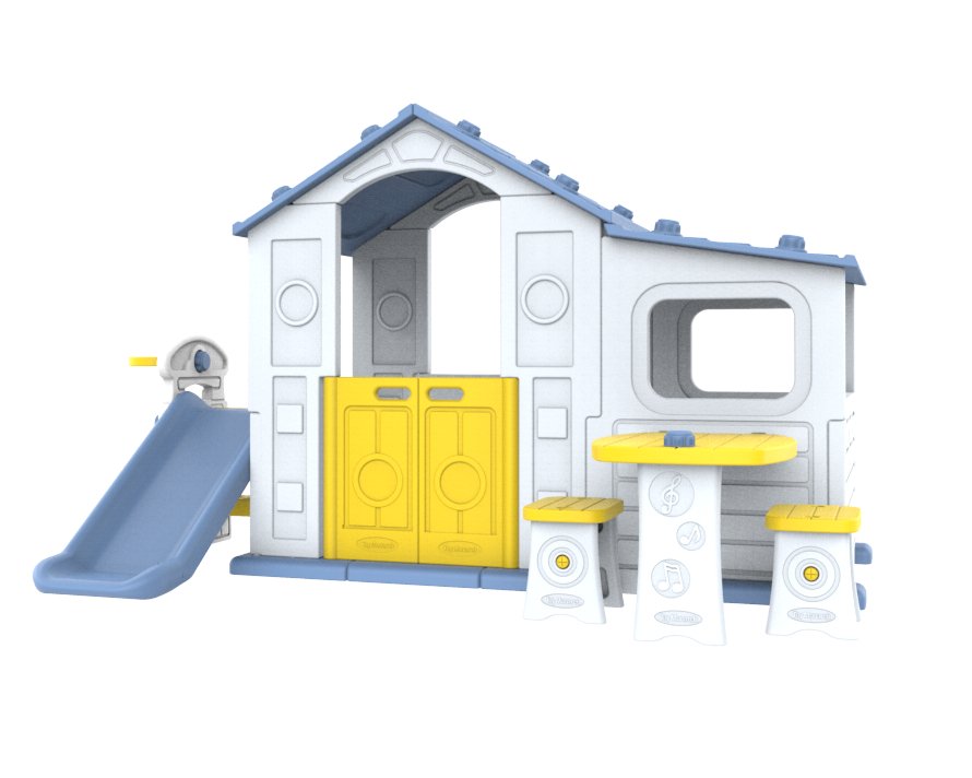Suur maja eeskojaga 4in1 sinine katus