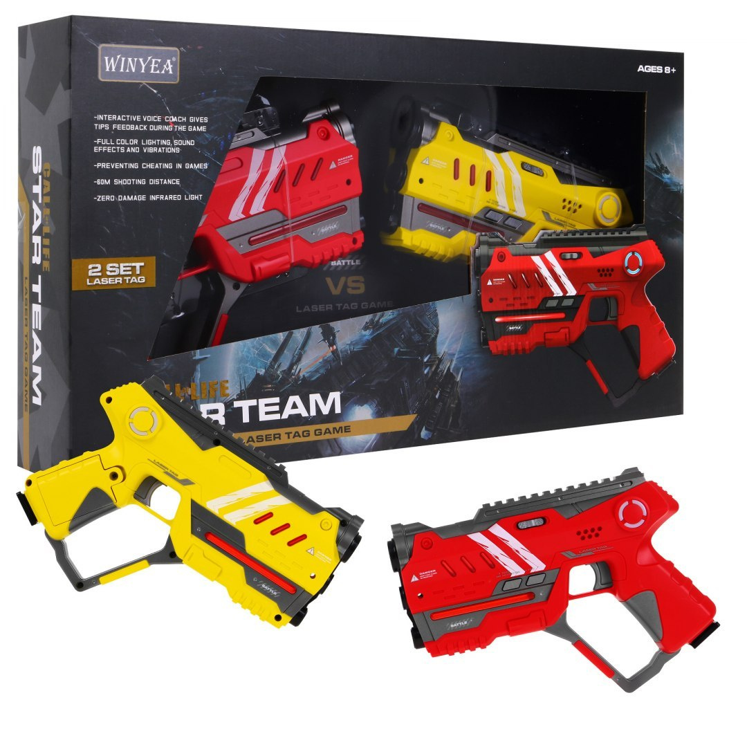 Laserpüstolid LASER TAG punane kollane