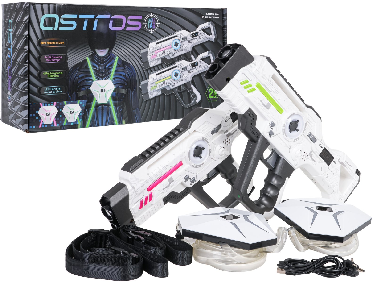 Laserpüstolite + vestide komplekt