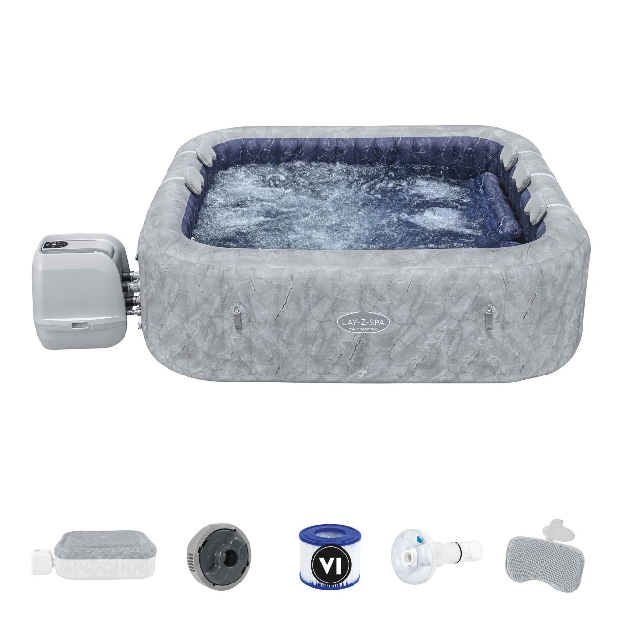 Lay-Z-Spa San Francisco SMART HydroJet PRO mullivann BESTWAY