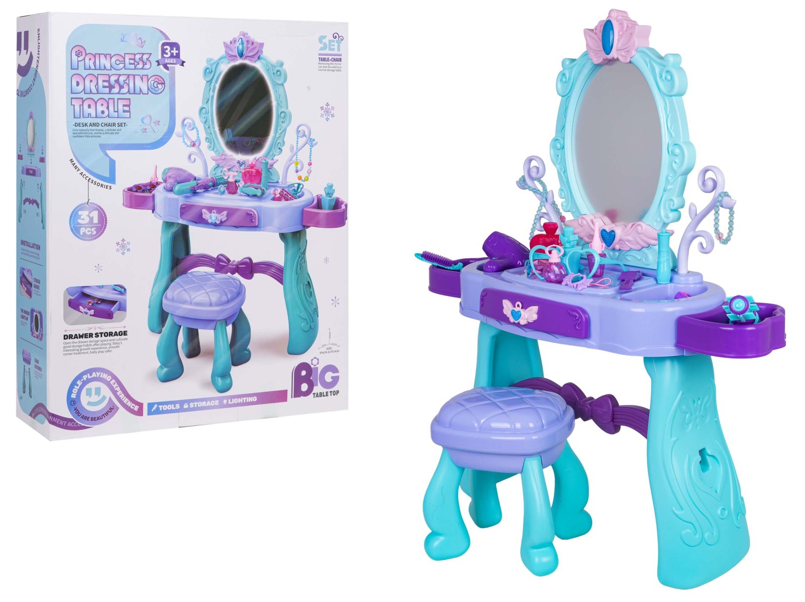 Magic Princess Dressing Table Purple