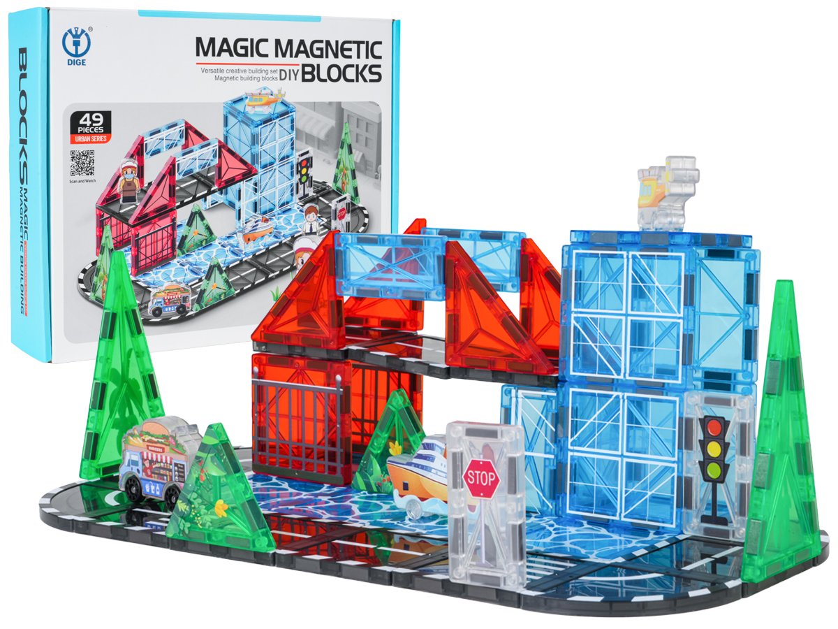 Magnetklotside linnakomplekt 49 tk