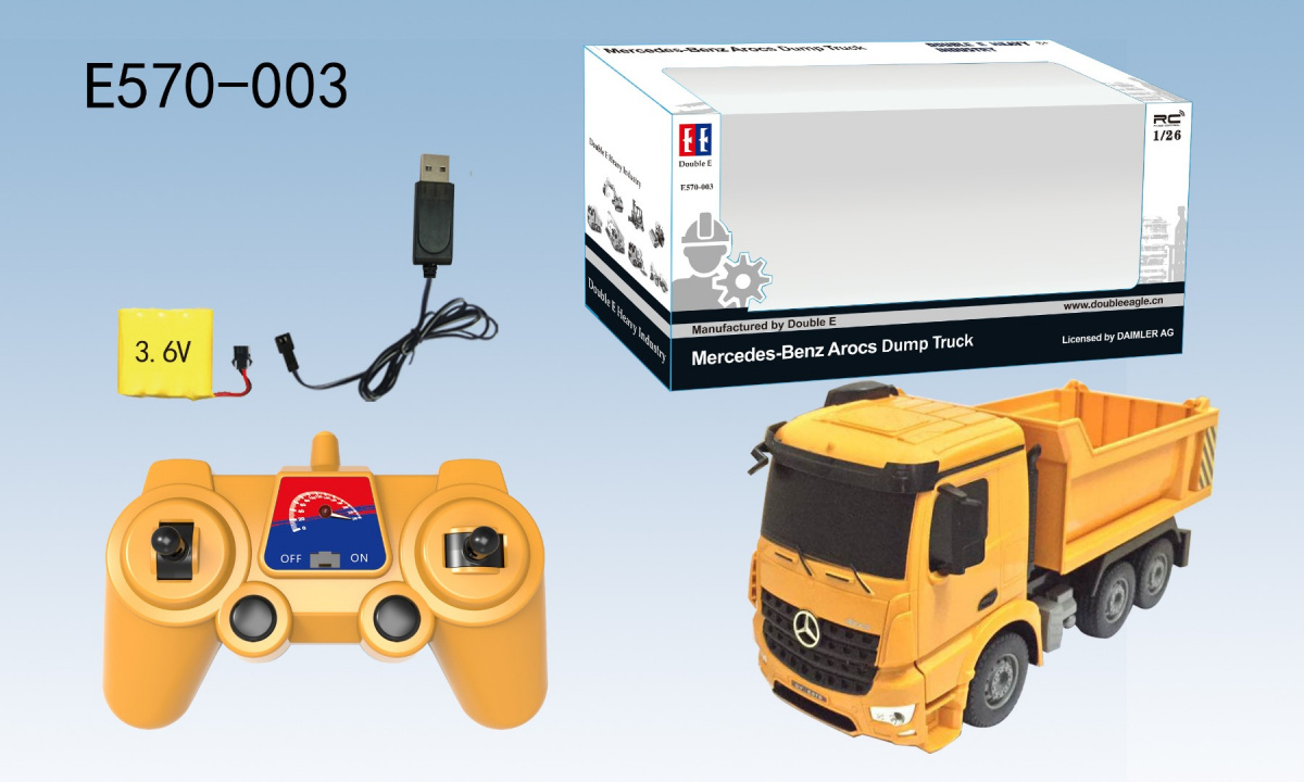 Mercedes-Benz Actros 2.4G kallurauto Double E R/C