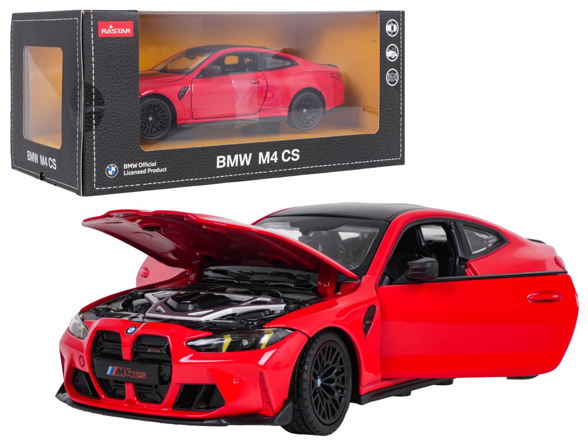 Metalliauto 1:24 BMW M4 CS punainen RASTAR