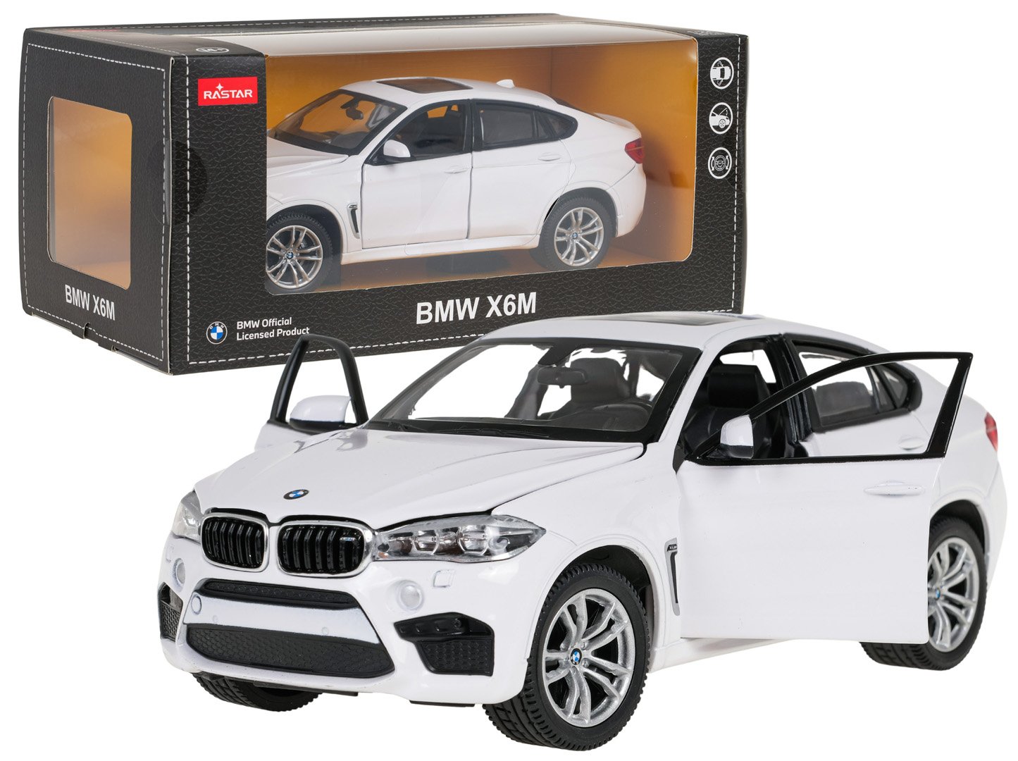 Metal Car 1:24 BMW X6M White RASTAR