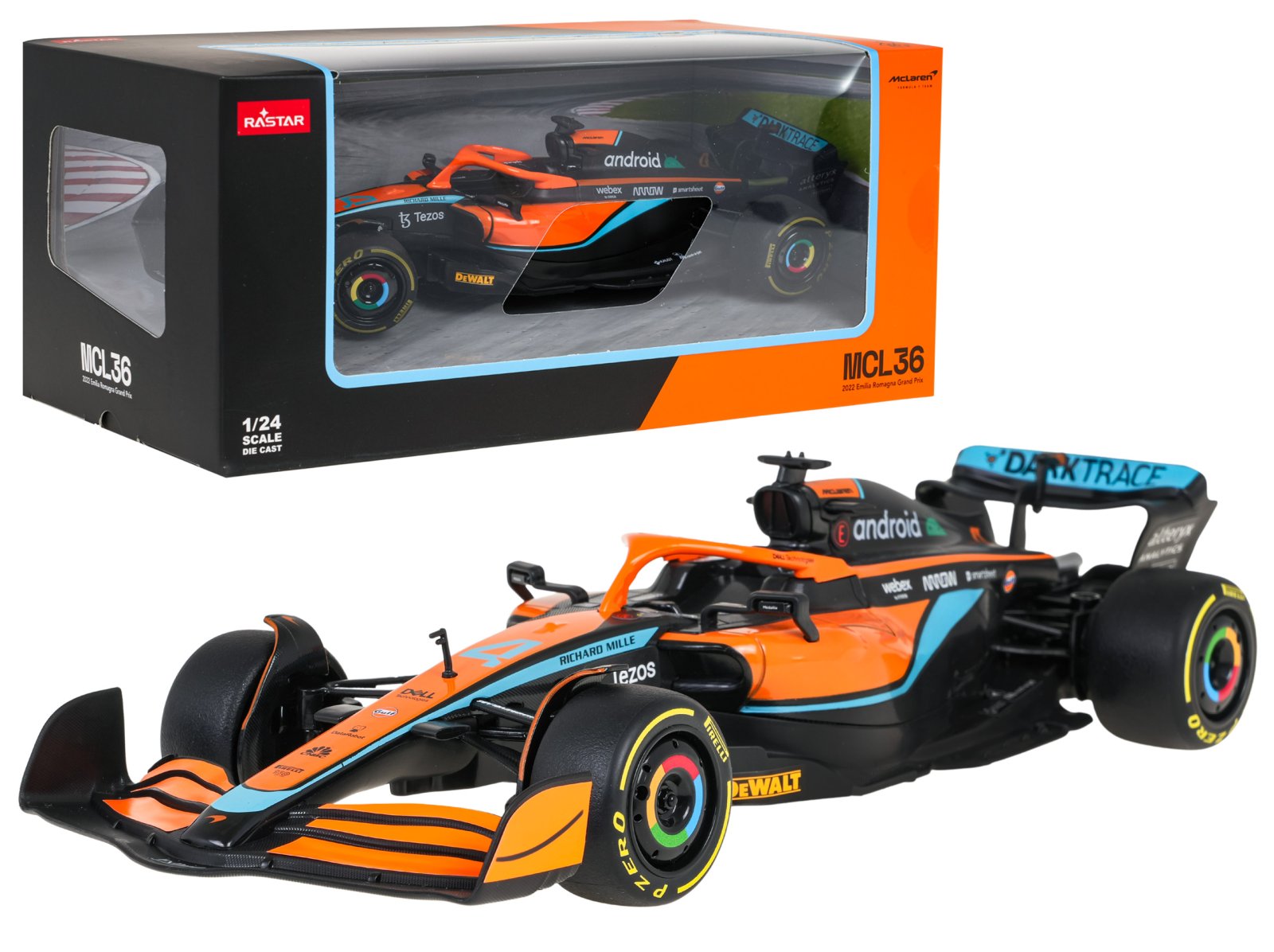 Metallauto 1:24 McLaren F1 MCL36 oranž RASTAR