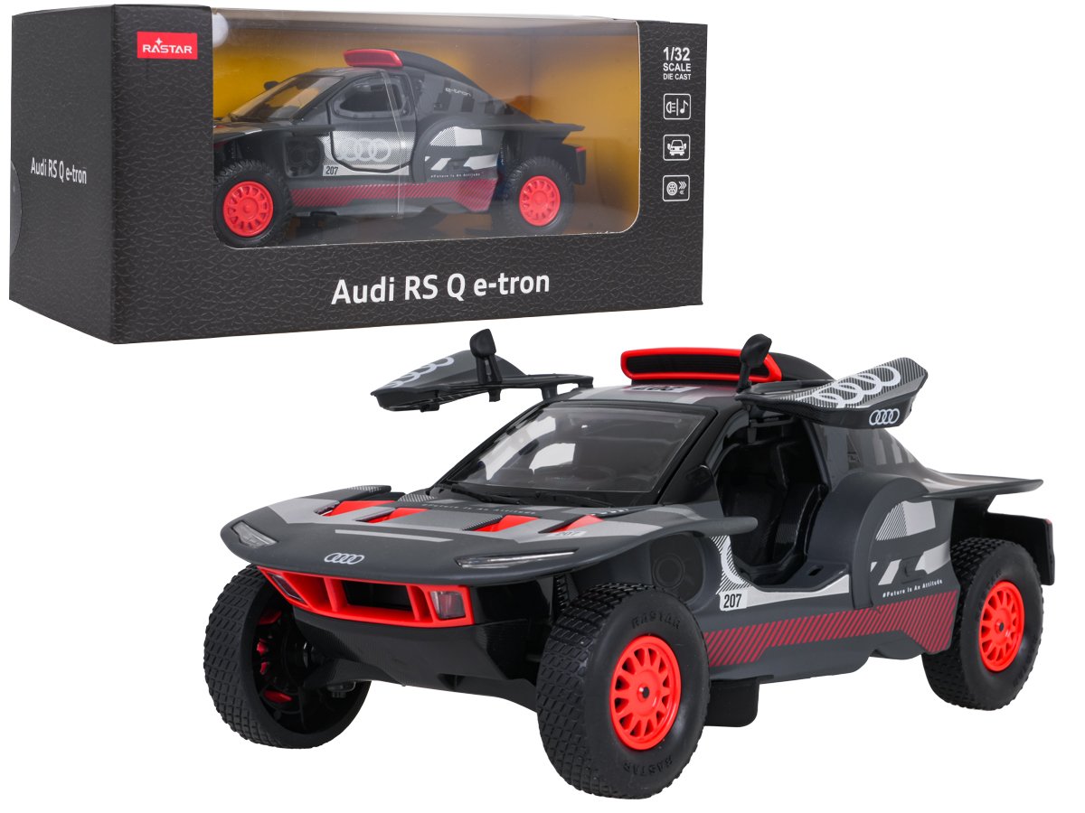 Metalliauto 1:32 AUDI RS Q e-tron harmaa RASTAR