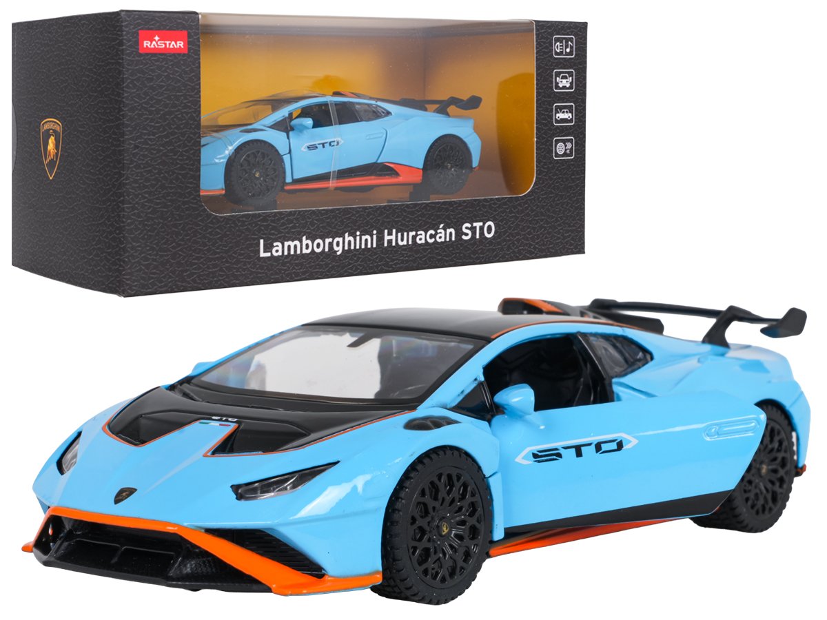 Metalliauto 1:32 Lamborghini Huracan STO sininen RASTAR