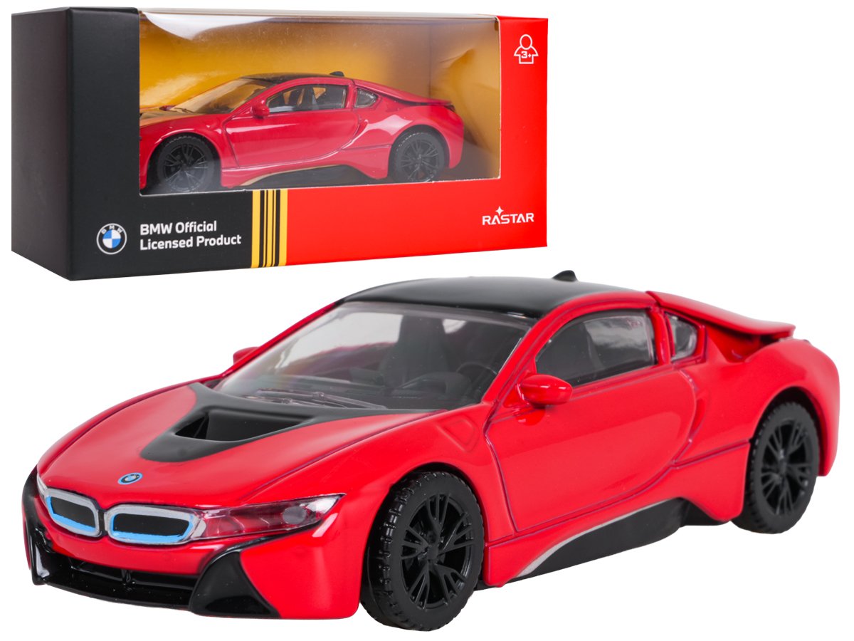 Metalliauto 1:43 BMW i8 Punainen RASTAR