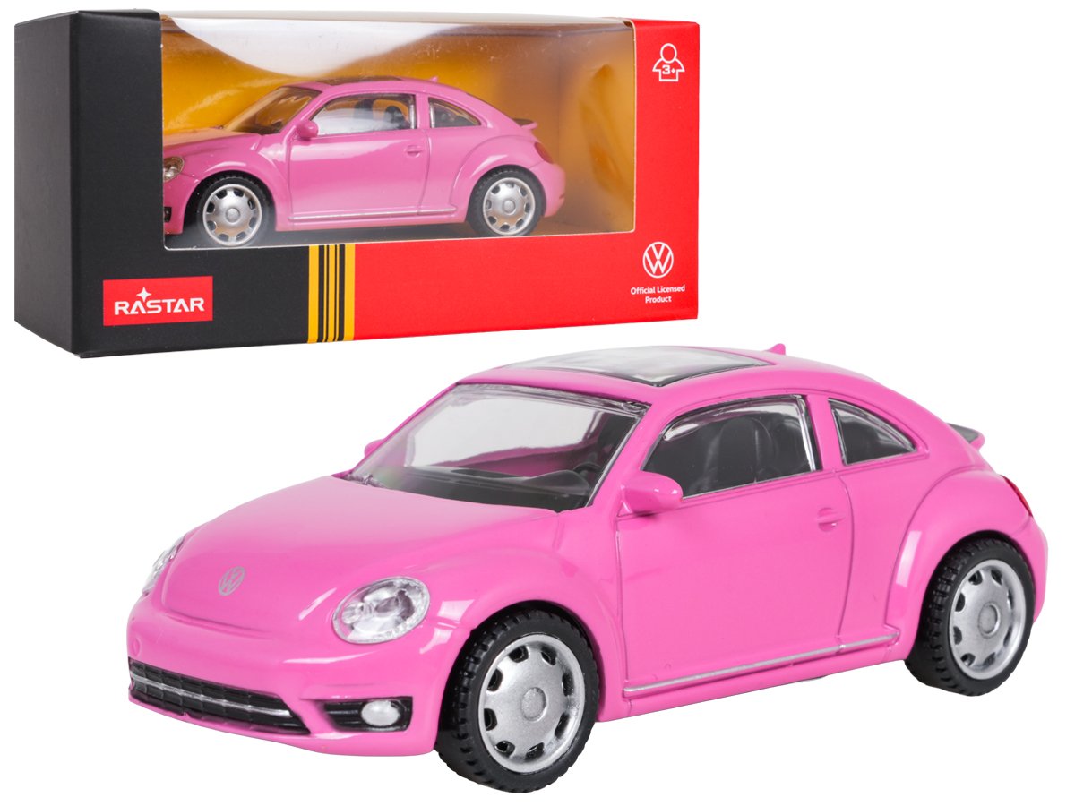 Metalliauto 1:43 Volkswagen Beetle Vaaleanpunainen RASTAR