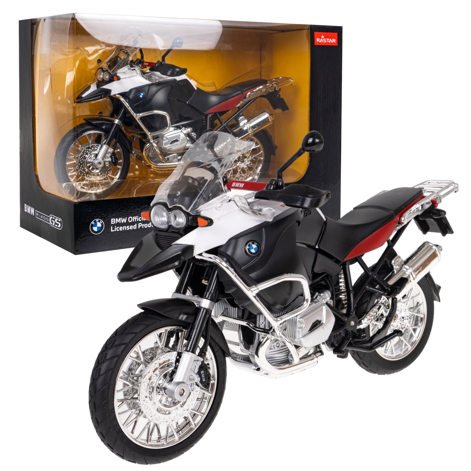 Metal Motorcycle BMW R1200GS 1:9 RASTAR White