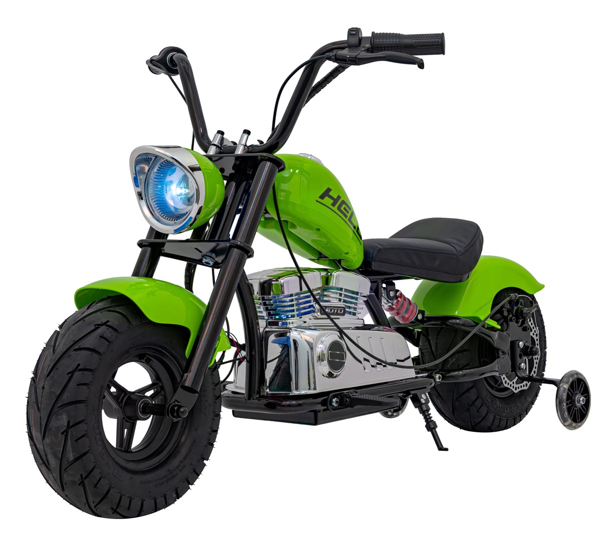 Motorcycle Chopper Warrior vehicle Green