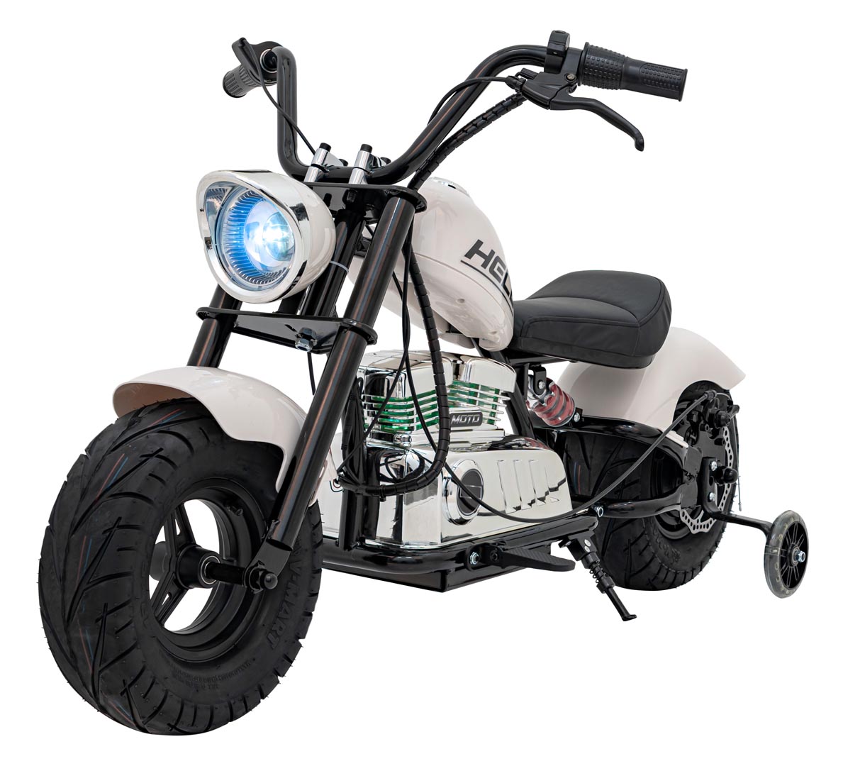 Mootorratas Chopper Warrior sõiduk valge