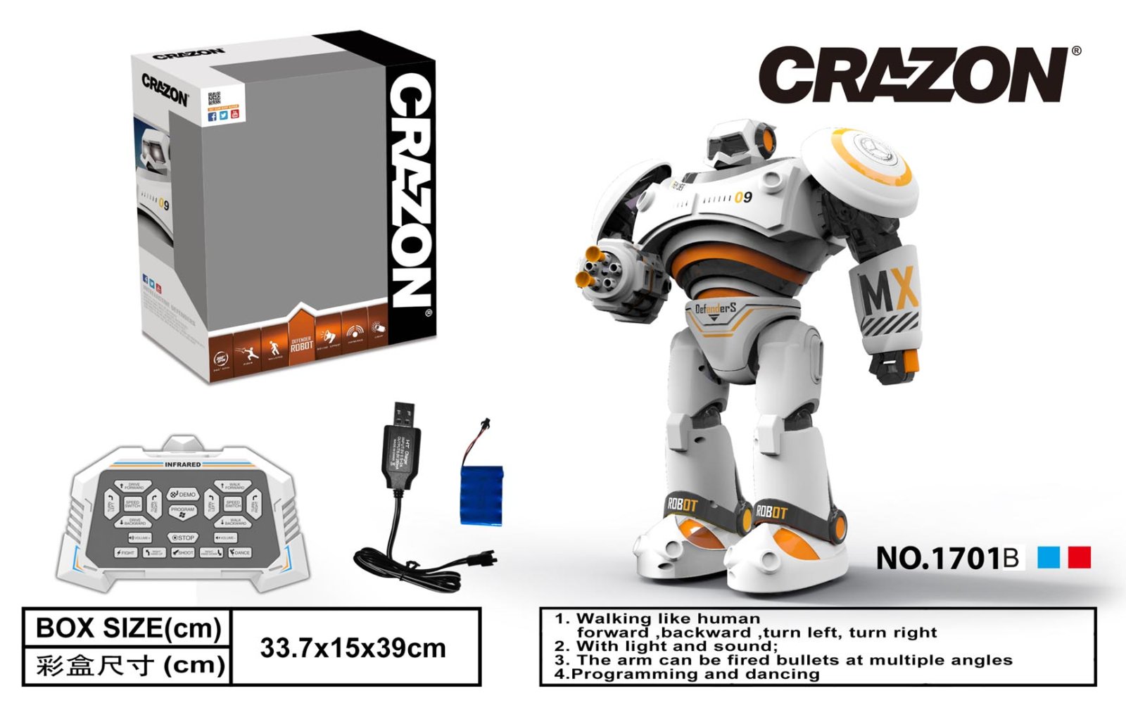 Multifunktsionaalne robot MX09 oranž