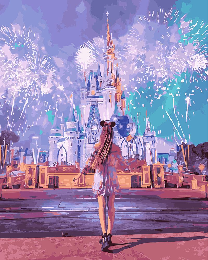 Numeromaalaus 40x50 Disneyland