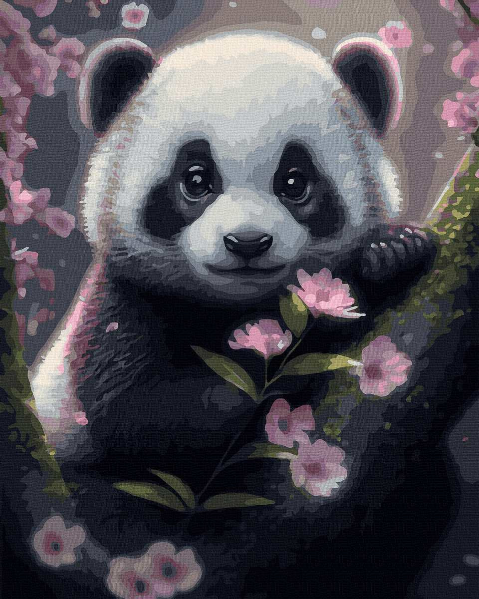 Painting by numbers 40x50 Panda