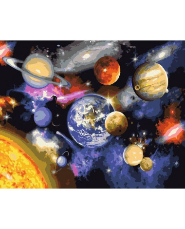 Painting by numbers 40x50 Parade of planets