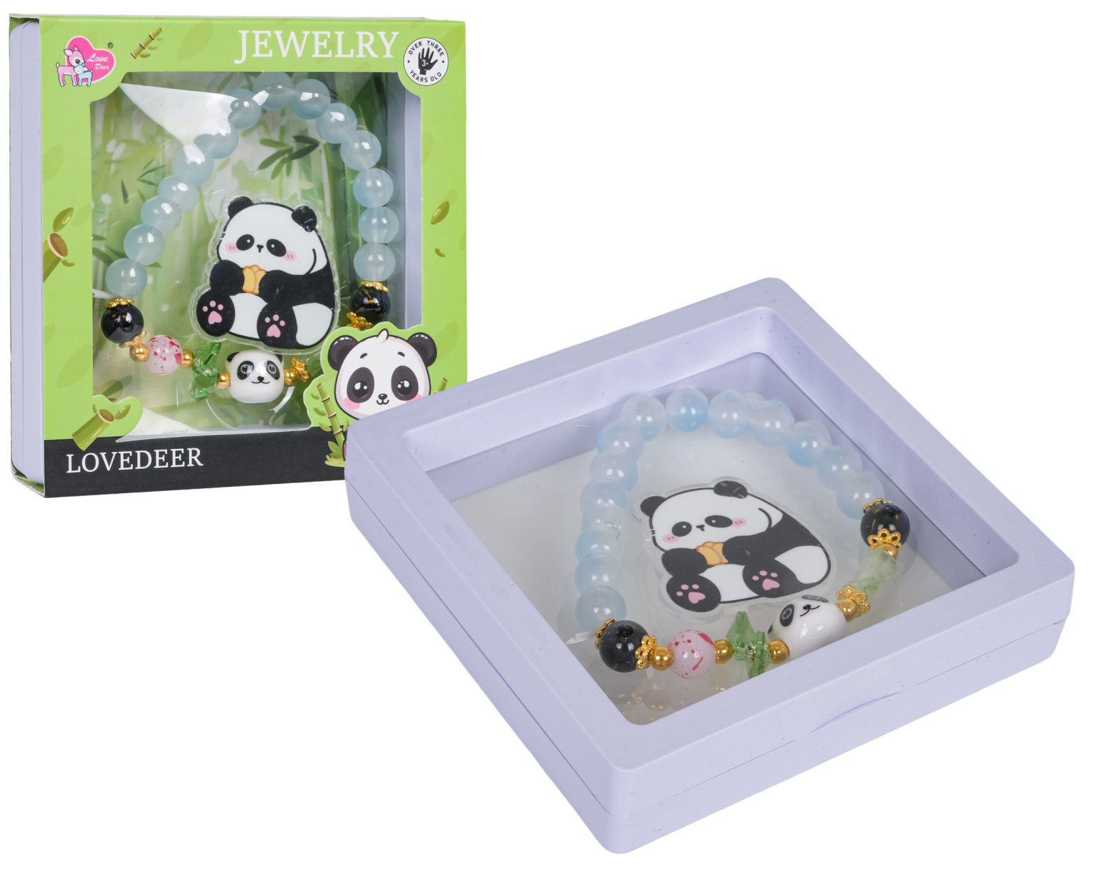 Panda-korusarja sinisellä rannekorulla