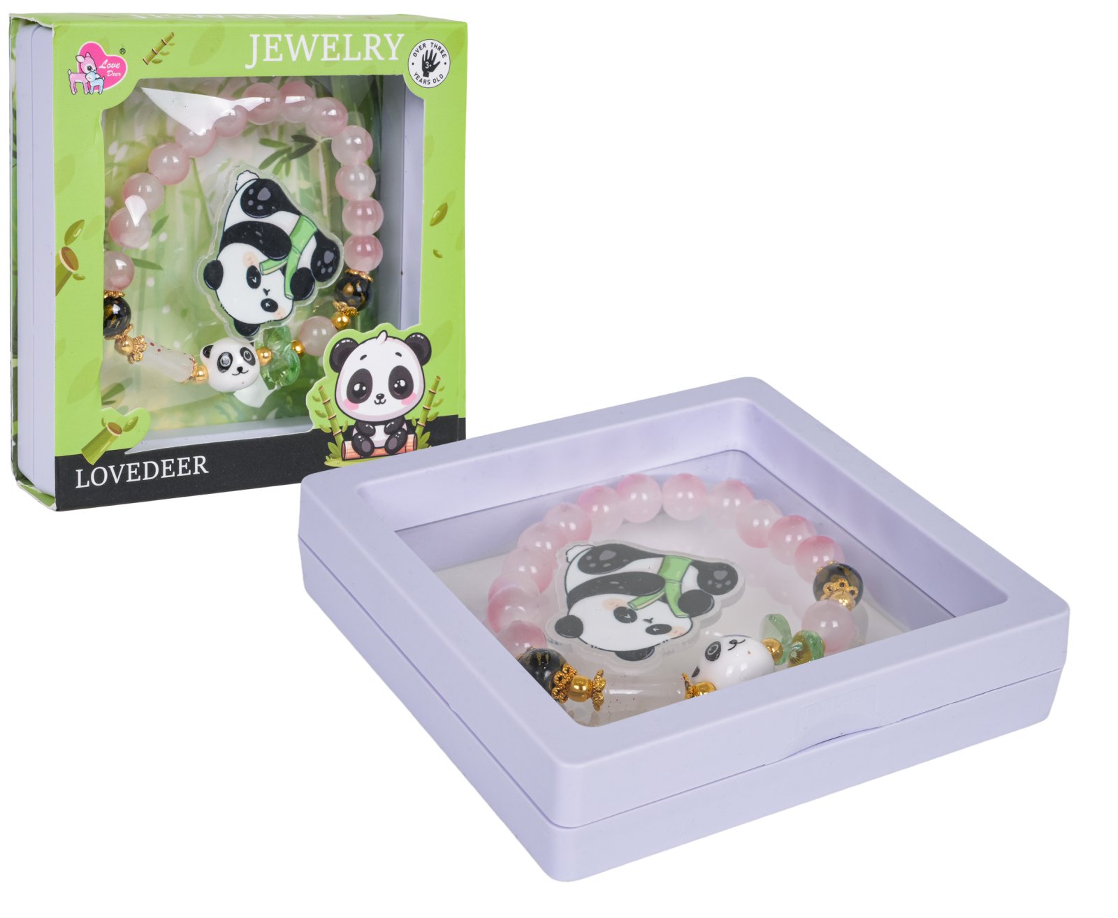Panda Pink Bracelet Jewelry Set
