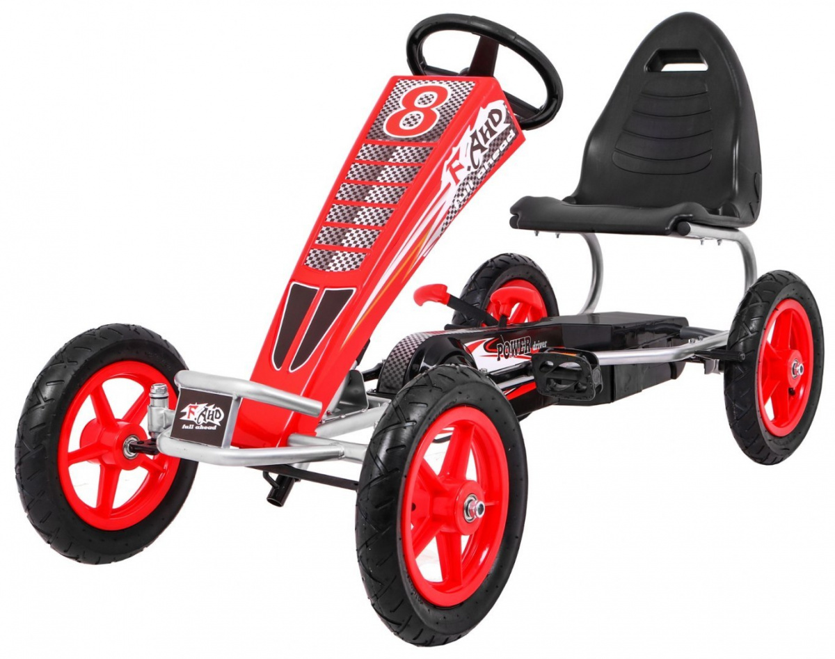 Pedaalidega gokart Full Ahead AIR punane
