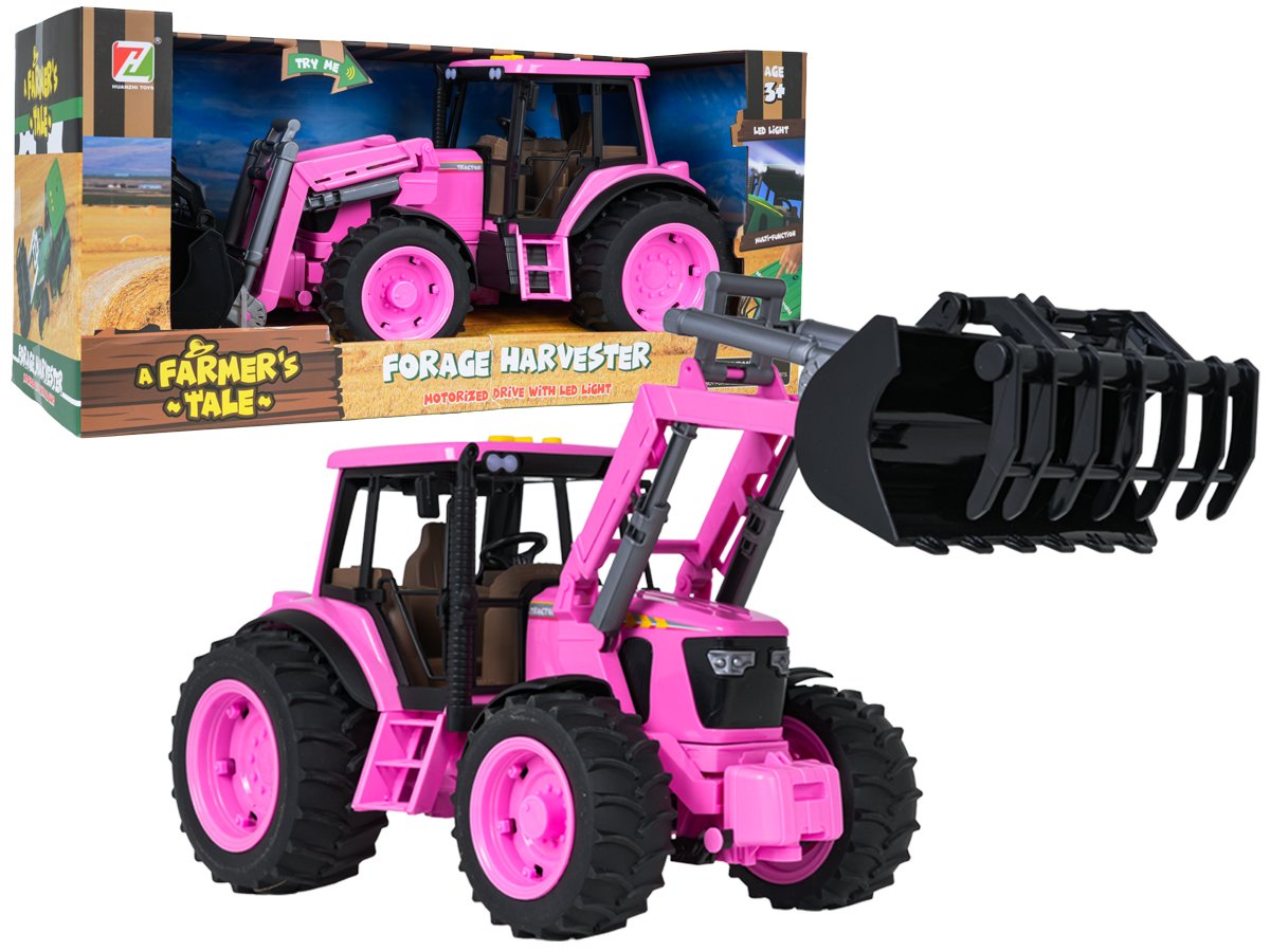 Pink Tractor 1:16 with Lights and Sound Function