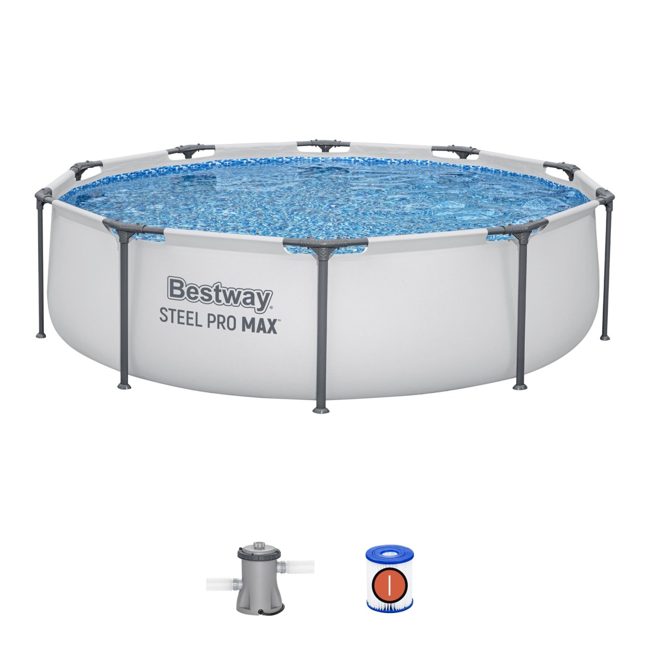 Raamiga bassein 10 ft 305x76cm SteelPRO 3 in 1 BESTWAY