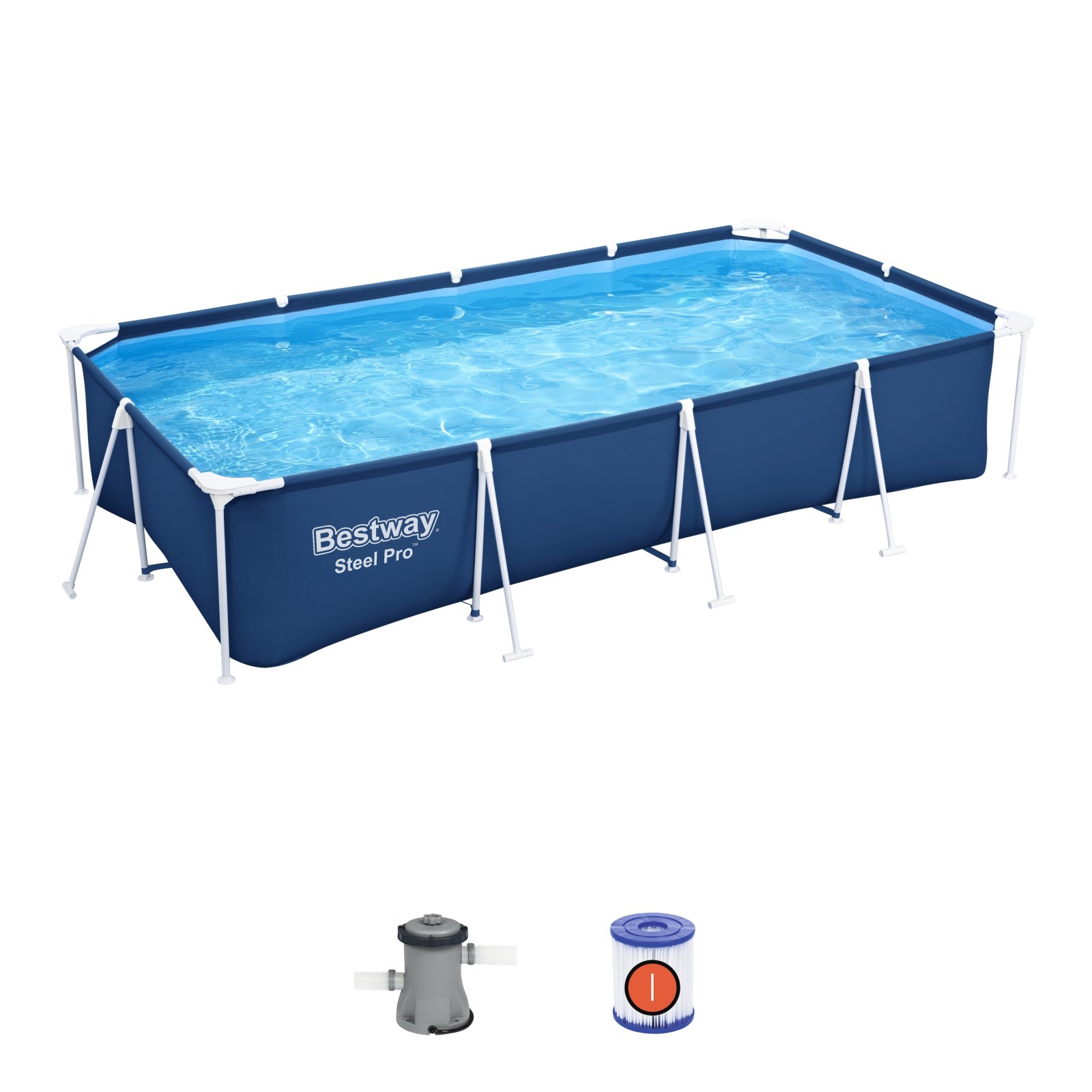 Raamiga bassein 400x211x81cm Family 3 in 1 BESTWAY