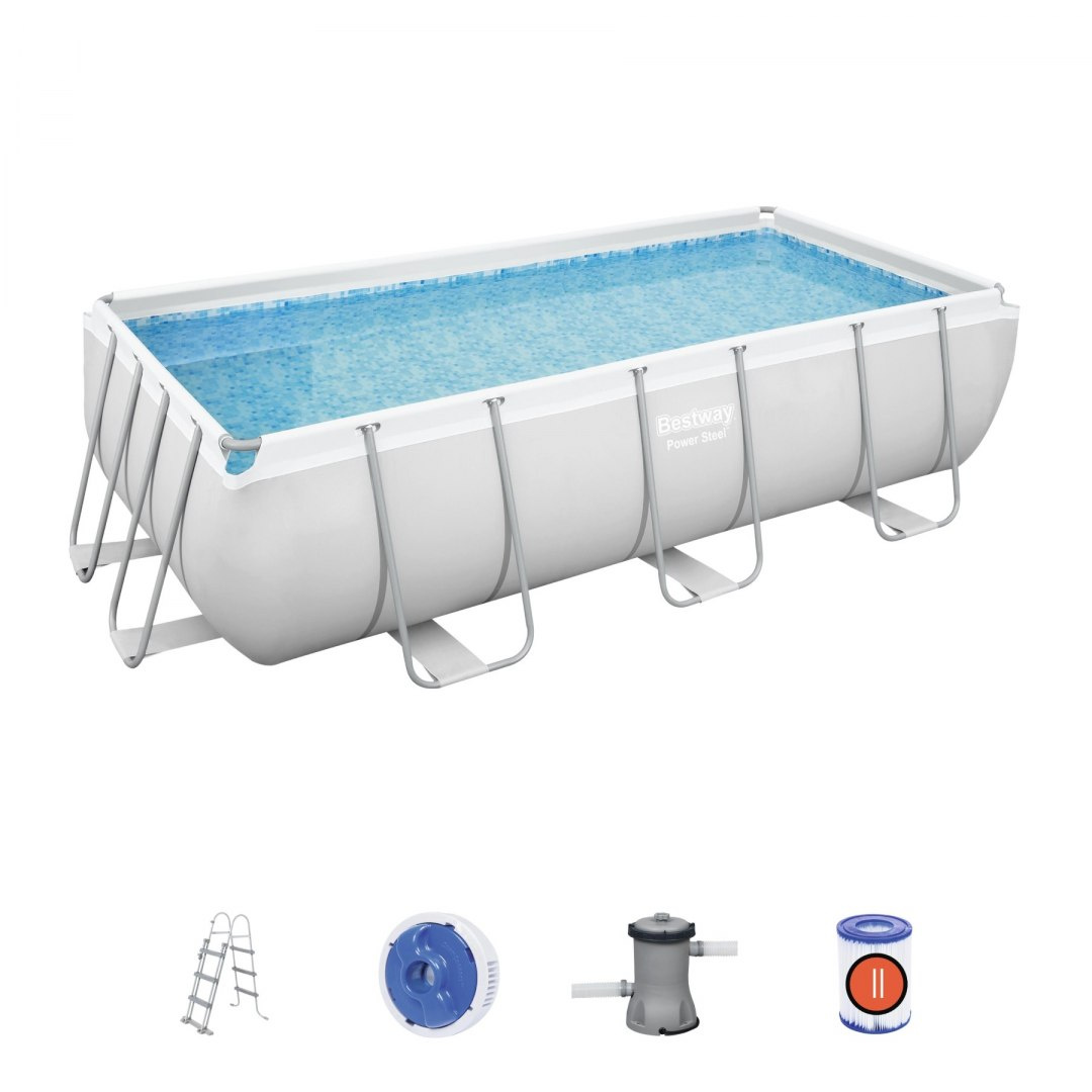 Raamiga bassein 404x201x100cm POWERSteel BESTWAY
