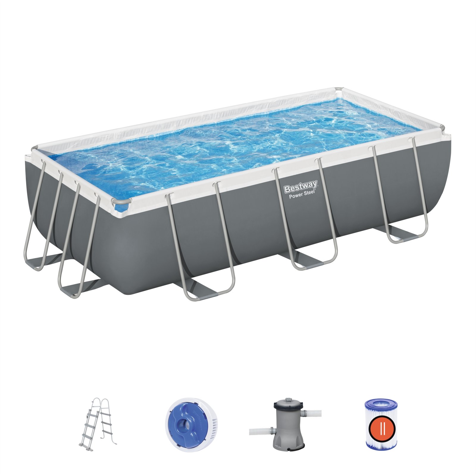 Raamiga bassein 404x201x100cm POWERSteel BESTWAY