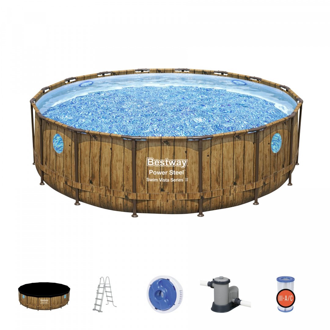 Karkassbassein 488 cm x 122 cm, Power Steel Swim VISTA seeria BES
