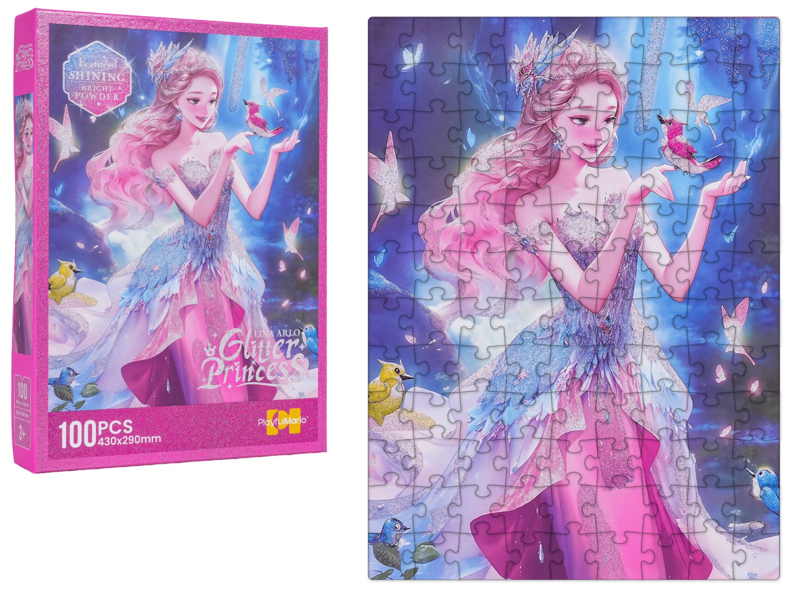 Puzzle Set 100pcs. Princess Pink