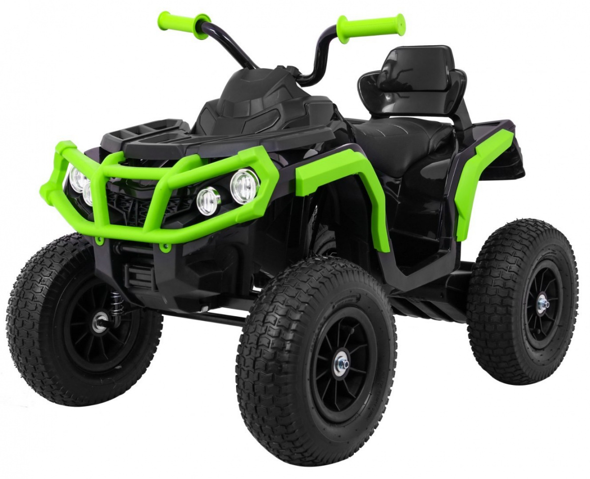 Nelikratas ATV Air Wheel Must Roheline
