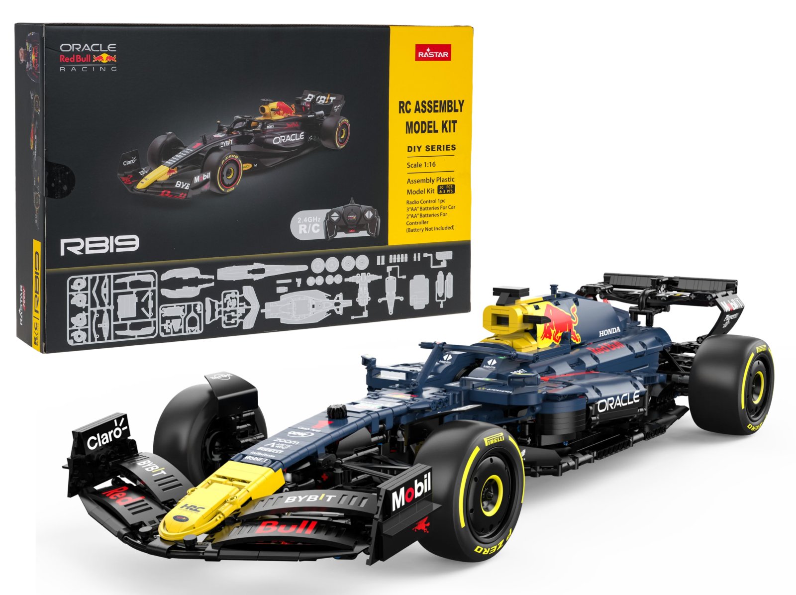 Raadioteel juhitav 1:16 Red Bull F1 RB19 sinise kerega komplekt RASTAR