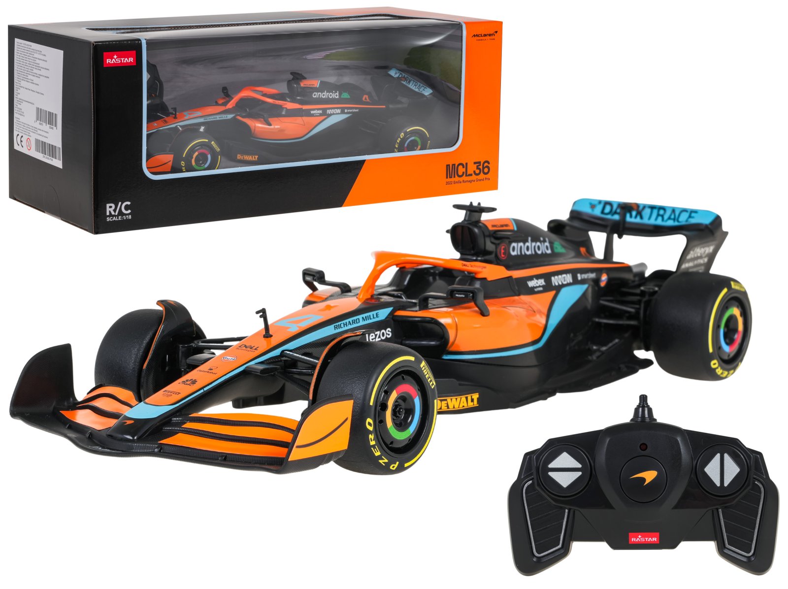 R/C 1:18 McLaren F1 MCL36 Orange RASTAR