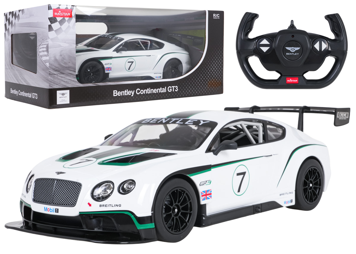 R/C-auto 1:14 Bentley Continental GT3 Valkoinen RASTAR