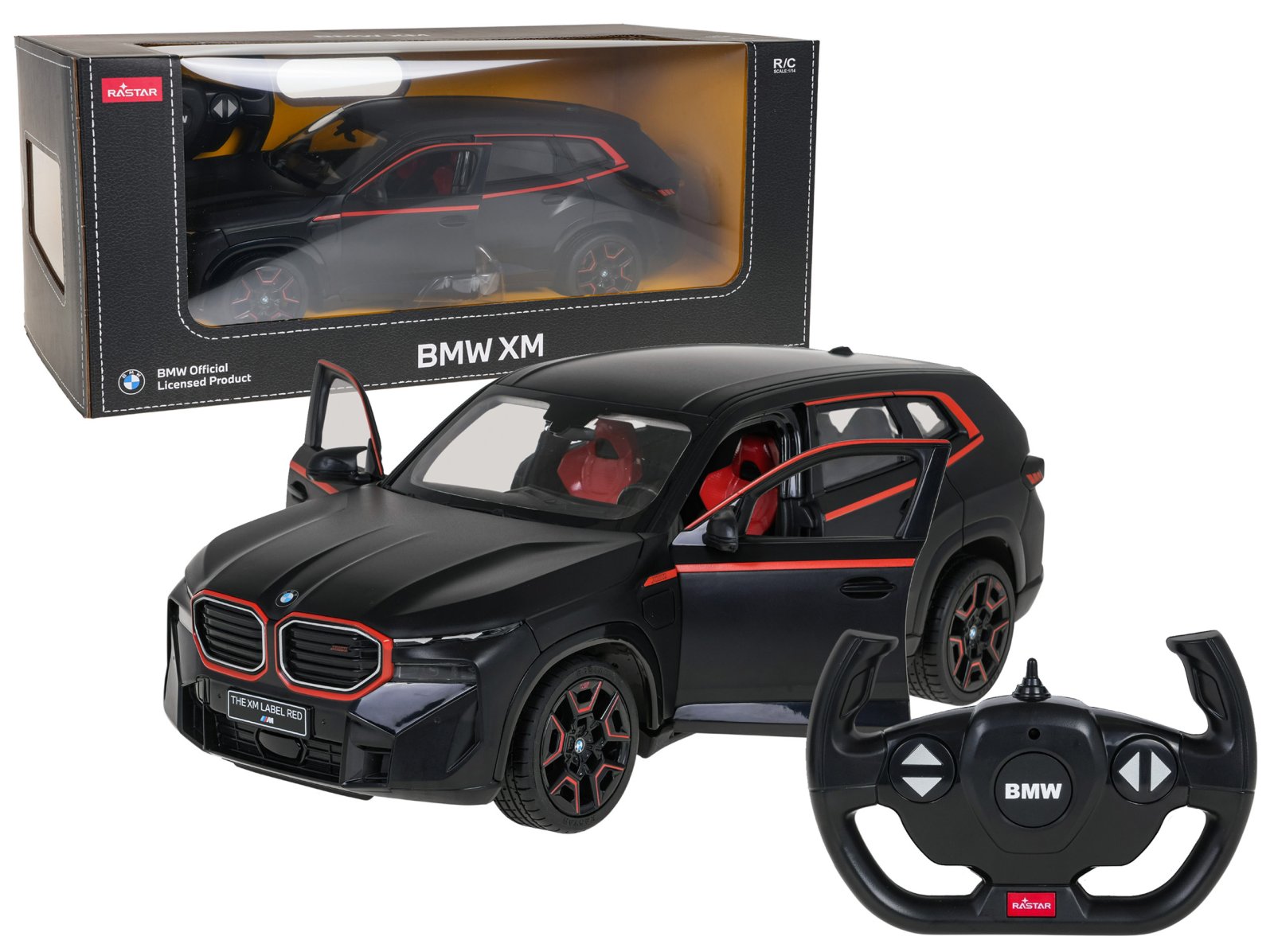 Radio-ohjattava auto 1:14 BMW XM musta RASTAR