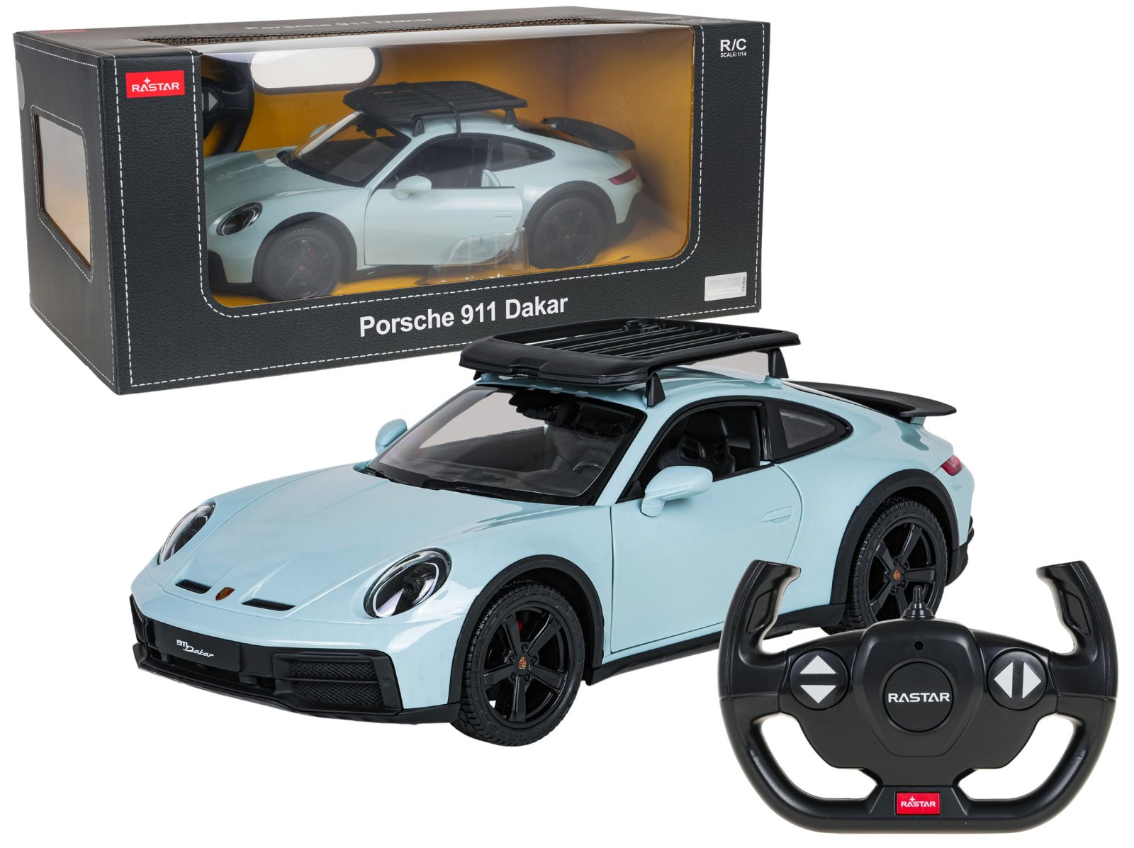 Radio-ohjattava auto 1:14 Porsche 911 Dakar minttu RASTAR