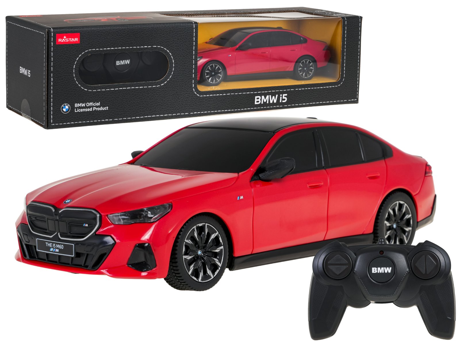Radio-ohjattava auto 1:24 BMW i5 punainen RASTAR
