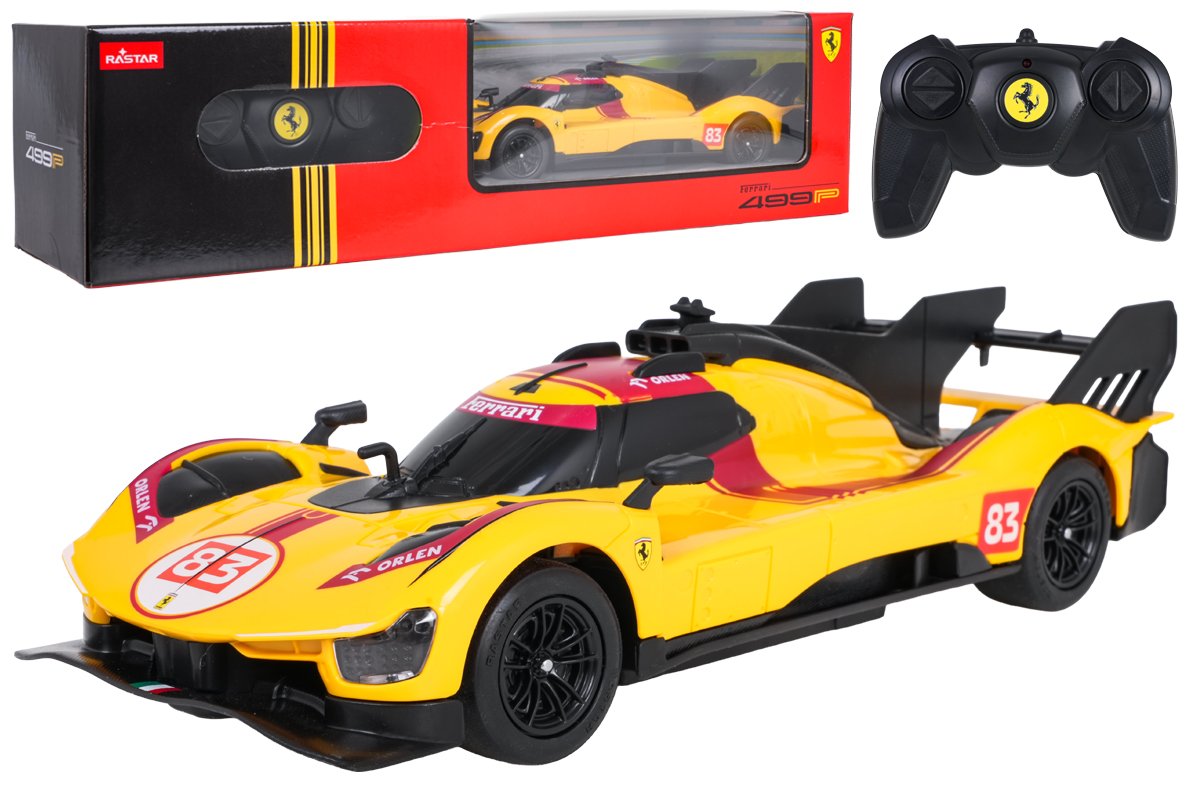 R/C-auto 1:24 Ferrari 499P-N83 Keltainen RASTAR